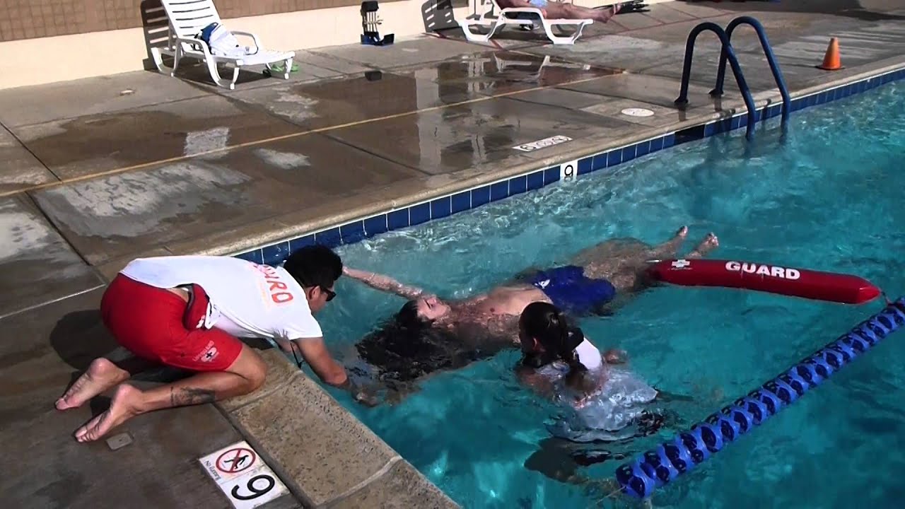 Lifeguarding Drill: YMCA Speed Board Exit with Victim Fully Submerged, Deep Water