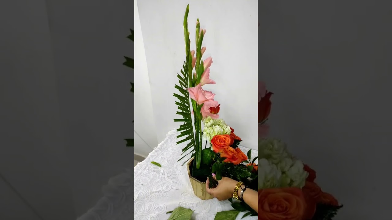 lets make a flower arrangement for them