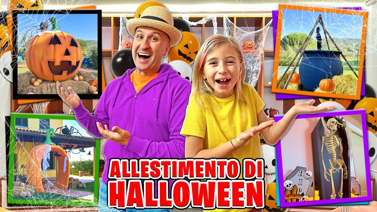 VLOG! PAPÀ SALVO E GIORGIA FANNO I PREPARATIVI PER LA NOSTRA CASA DI HALLOWEEN CON MAMMA CINZIA!