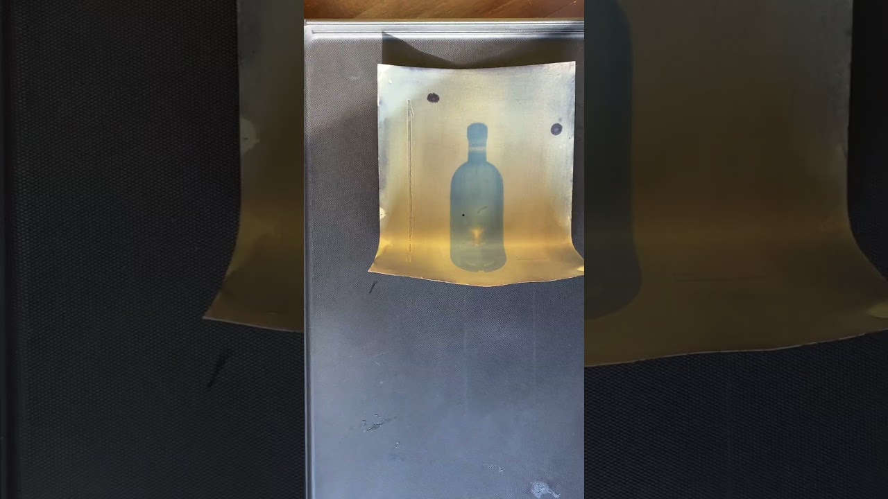 Vanilla Vodka Bottle Cyanotype