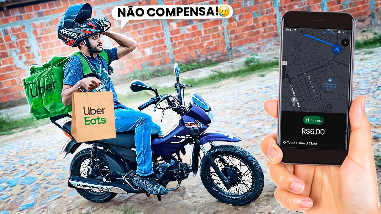 PRIMEIRO DIA NA UBER EATS ENTREGADOR COM A POP!!! (POUCO DINHEIRO, MUITA ENTREGA)