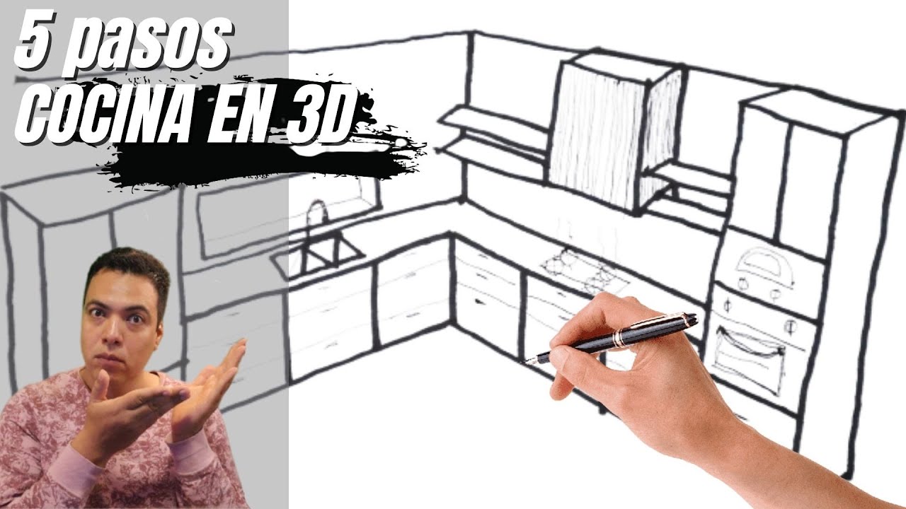 dibujo de cocina en 3d