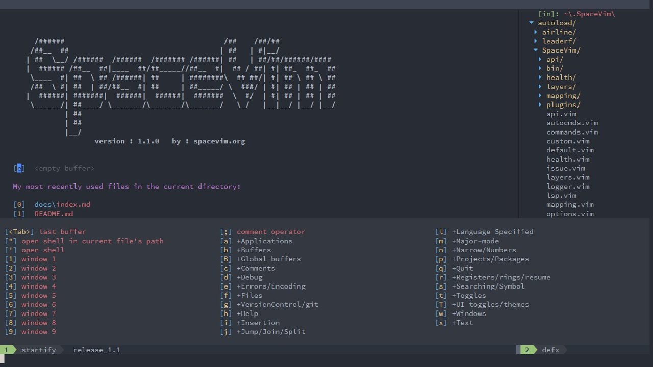testing spacevim on vim under termux for android