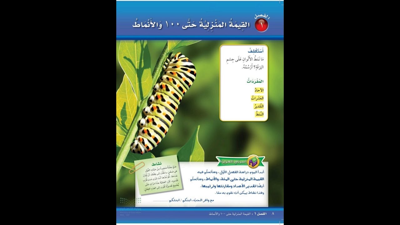 الآحاد والعشرات للصف الثاني الابتدائي - رياضيات الفصل الدراسي الاول 1447