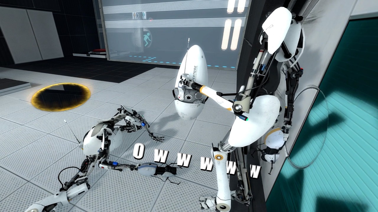 Когда 2 участника команды Insane Asylum Escape играют в Portal 2...