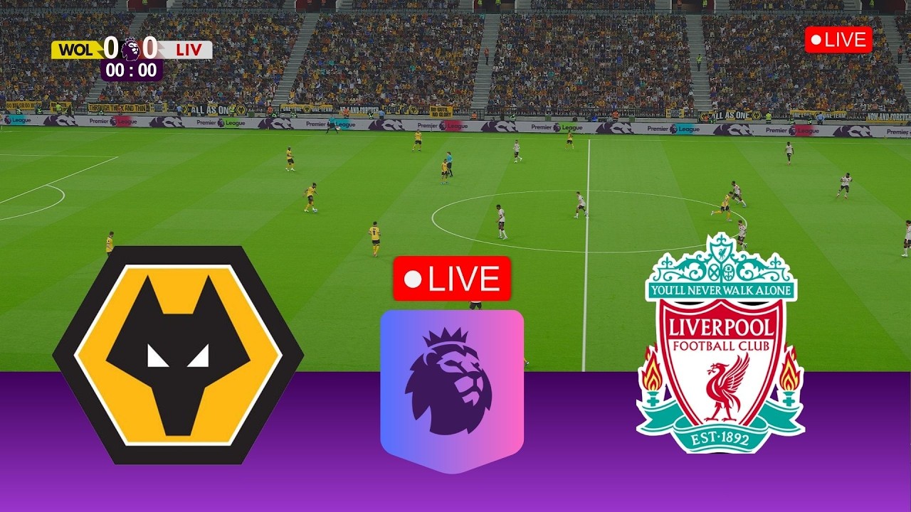 LIVE | Wolves vs Liverpool | Premier League | Real Time Commentary & Score Video Game Simulation