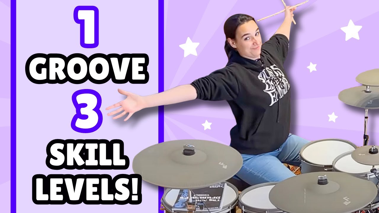 Master One Groove at 3 Levels: Beginner to Pro! 😎🥁
