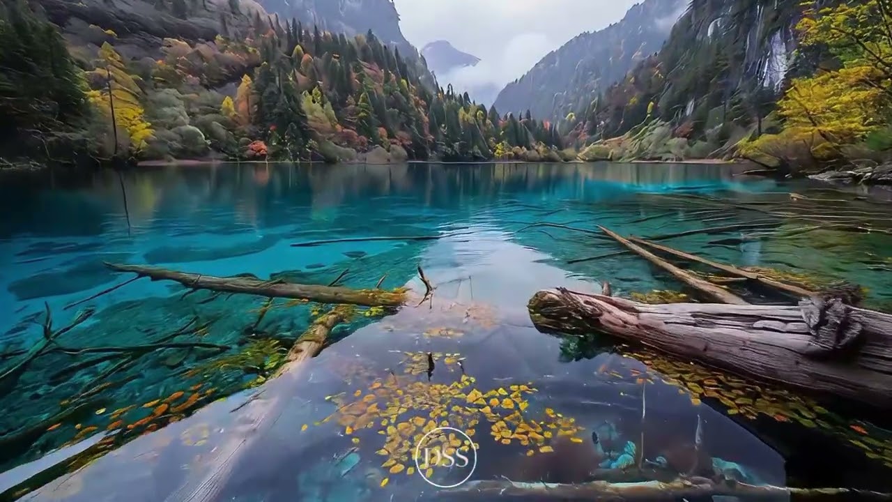 Sleep Meditation | Peaceful Jiuzhaigou Lakes & Waterfall Sounds