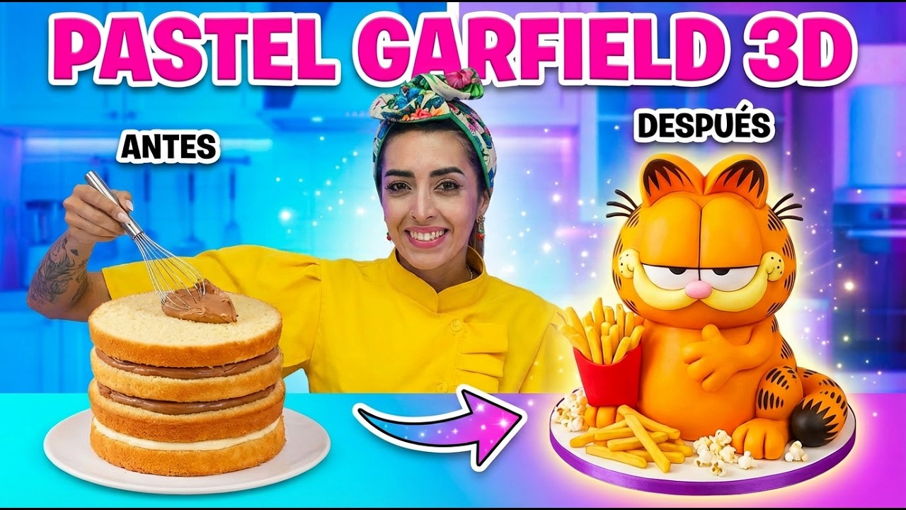 Cómo Hacer Garfield 3D En Pastel | #Parte1 Montaje Y Relleno