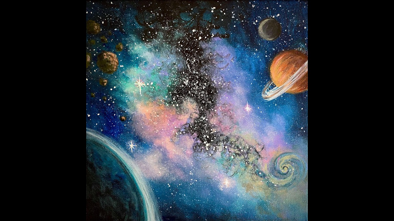 Nebula/Milky way Painting Tutorial - Step-by-step Artists Palette Durham