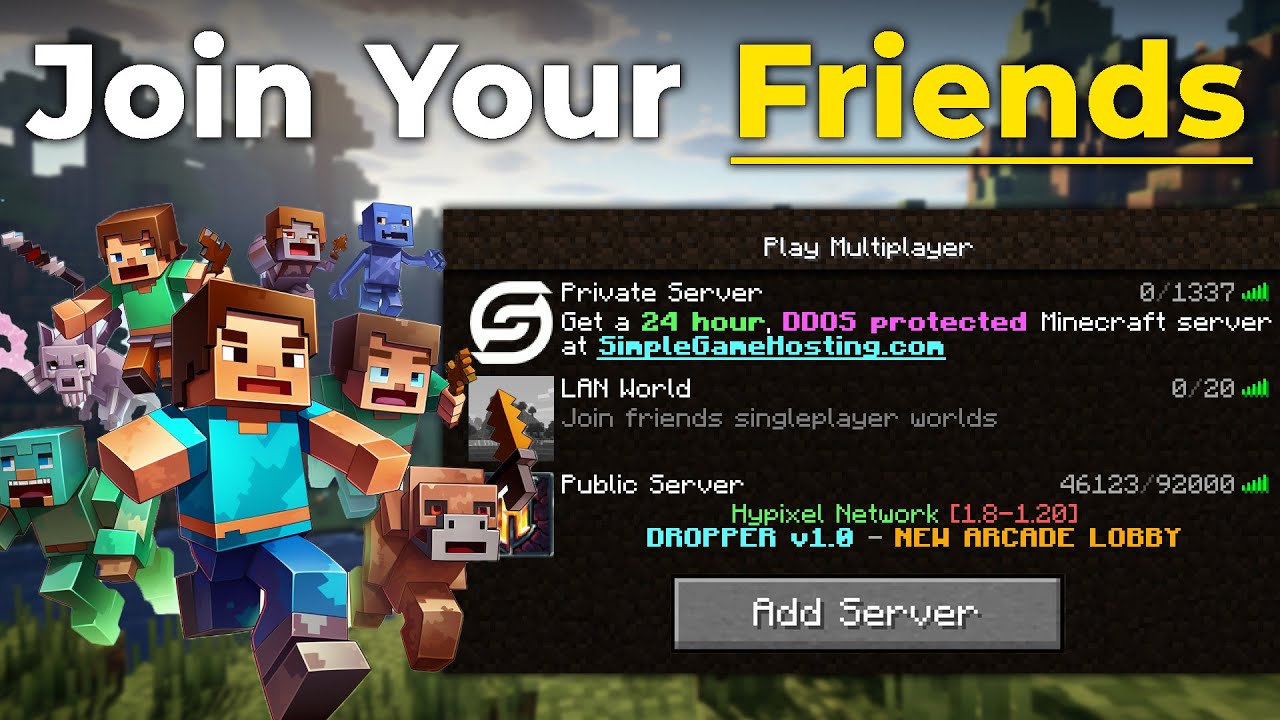 How To Play Minecraft with Friends (Java Edition 1.20.2)
