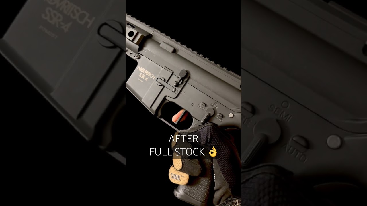 Full stock SSR4 : Before vs After 👌 #Shimming #Airsoft