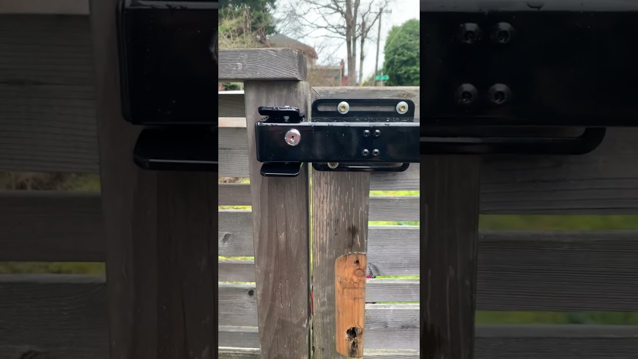 MightyMule Bulldog electronic gate lock.