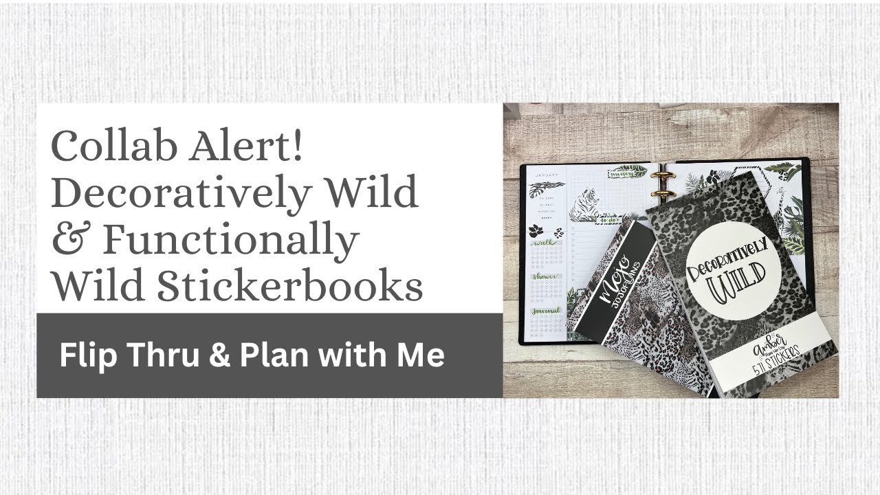 Decoratively & Functionally Wild Stickerbook Flip Thrus + Plan with Me | Monthly Dashboard Layout