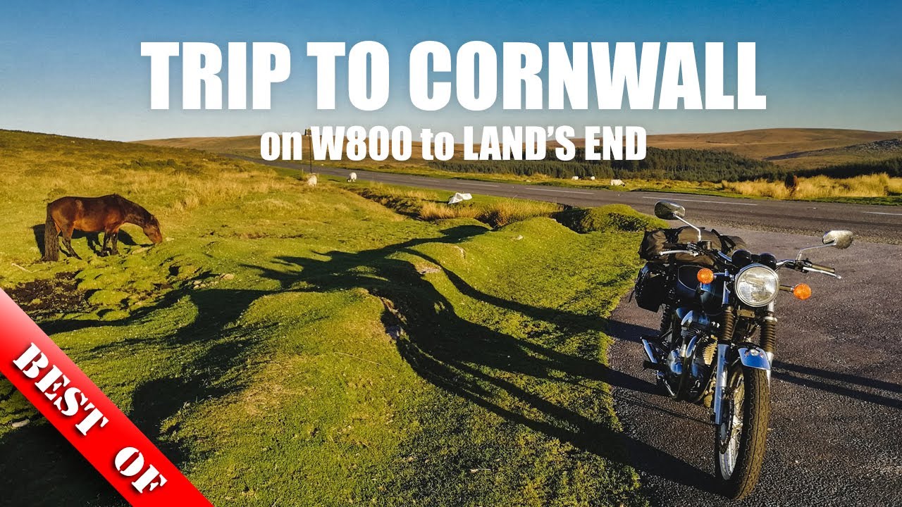 Land's End motorcycle autumn trip to Cornwall on W800.