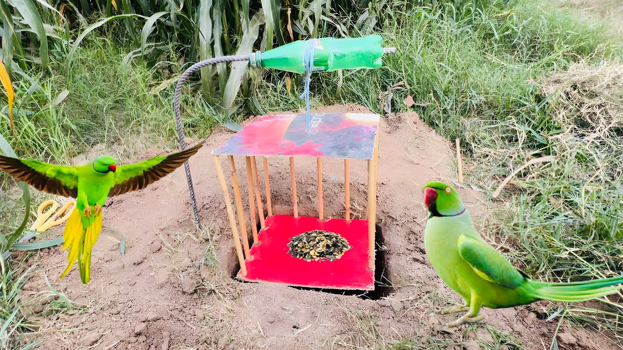 Easy Parrot Trap Made From Cardboard Box and Plastic Bottle 100% Working | @QBtraps
