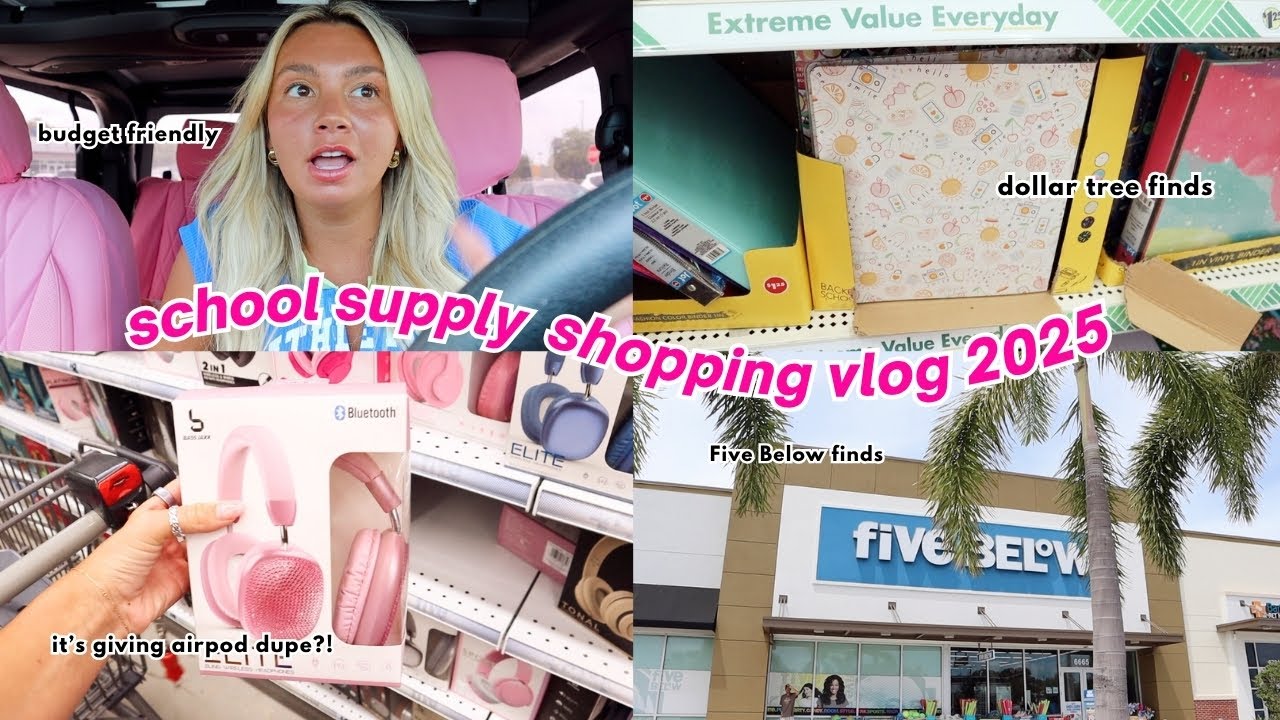 BUDGET FRIENDLY Back To School Shopping: Five Below + Dollar Tree finds