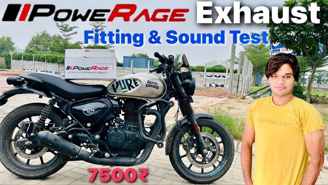 Powerage Exhaust For Hunter 350 | Heavy Bass Sound | Price , Fitting , Sound Test