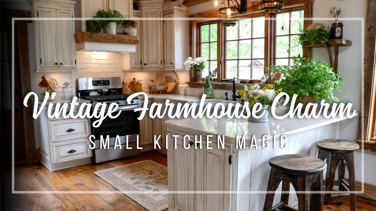 Vintage Farmhouse Small Kitchens 🌟 Nostalgic Character with Elegant Finishing Touches