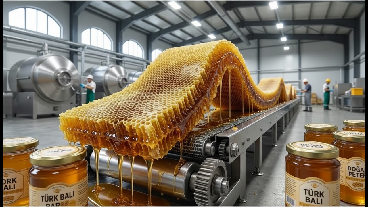 How American Beekeepers Process Honeycomb! 🍯 | Ingenious Method!