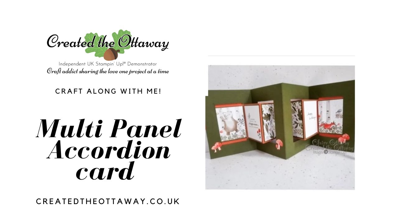 Multi Panel Accordion Fun Fold card @createdtheottaway