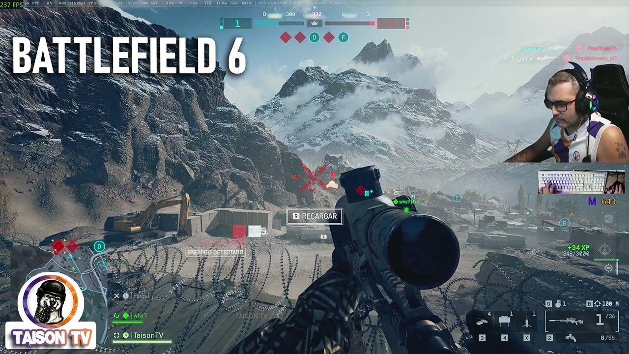 Me hicieron enfadar campeando en la Montaña, Saque Mi rifle, y les hice llorar Battlefield 6