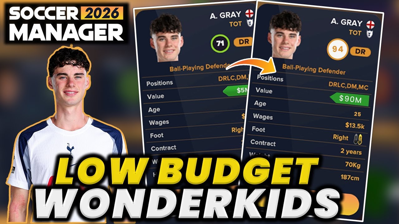 (SM26) Best Cheap Wonderkids in Soccer Manager 2026 ⚽| Future Superstars on a Budget
