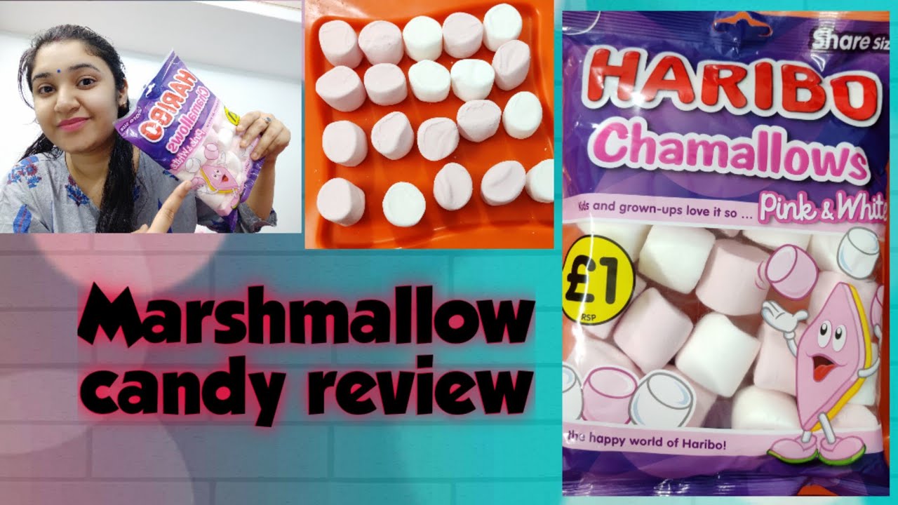 HARIBO CHAMALLOW _Marshmallow 🍬 candy🍭 review🤗(Pink & White)#Haribo#Chamallow#Marshmallow#Candy.y