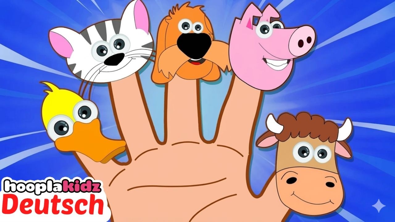 Drei kleine K&auml;tzchen 🐱🐱🐱| Kinderreime und Kinderlieder | HooplaKidz Deutsch