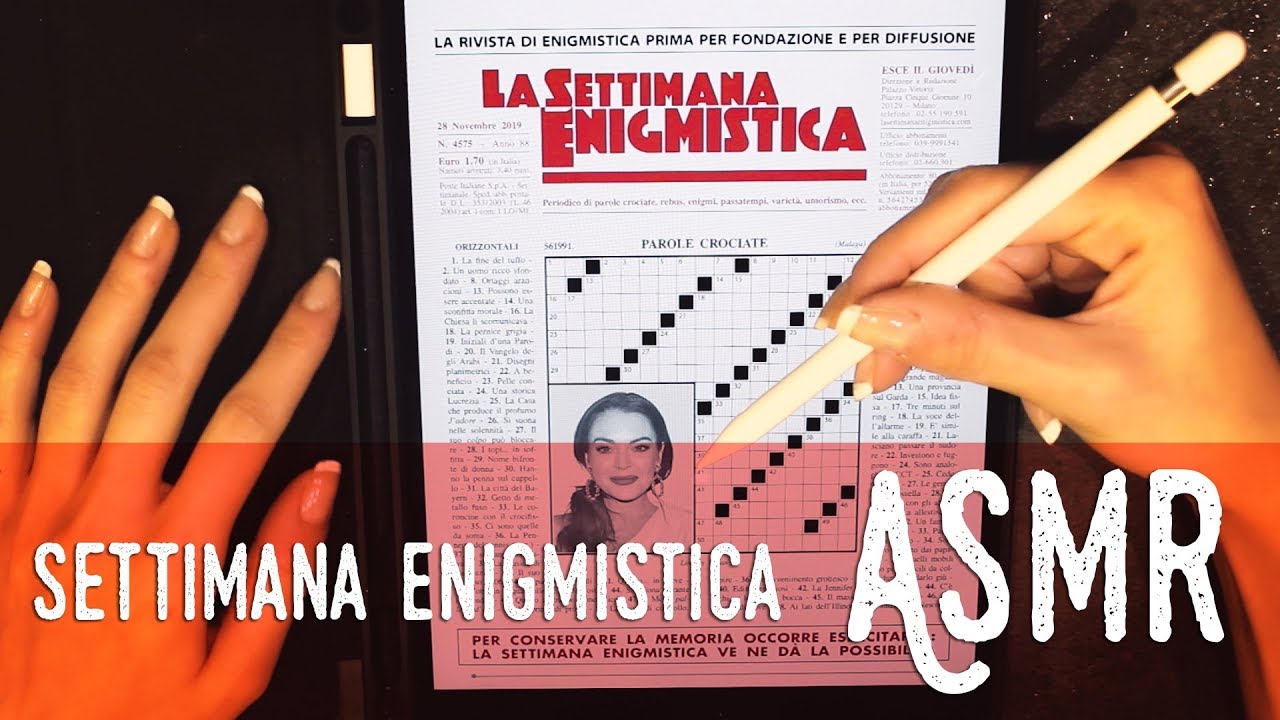 ASMR ita -  📝 SETTIMANA ENIGMISTICA in digitale (Whispering)