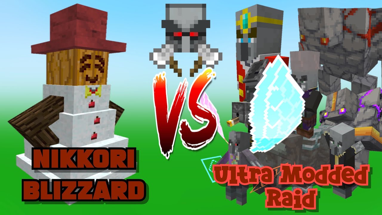 Nikkori Blizzard VS Ultra Modded Raid | Minecraft | Mobs Battle
