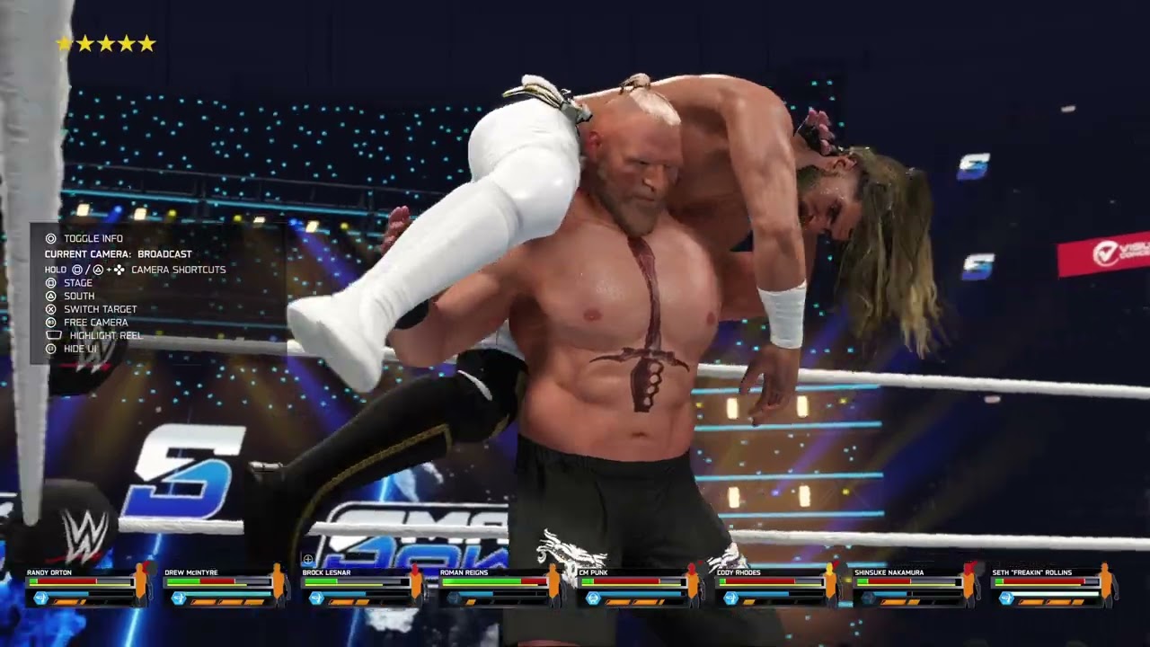 WWE 2K25_8 man elimination match pin or submission.