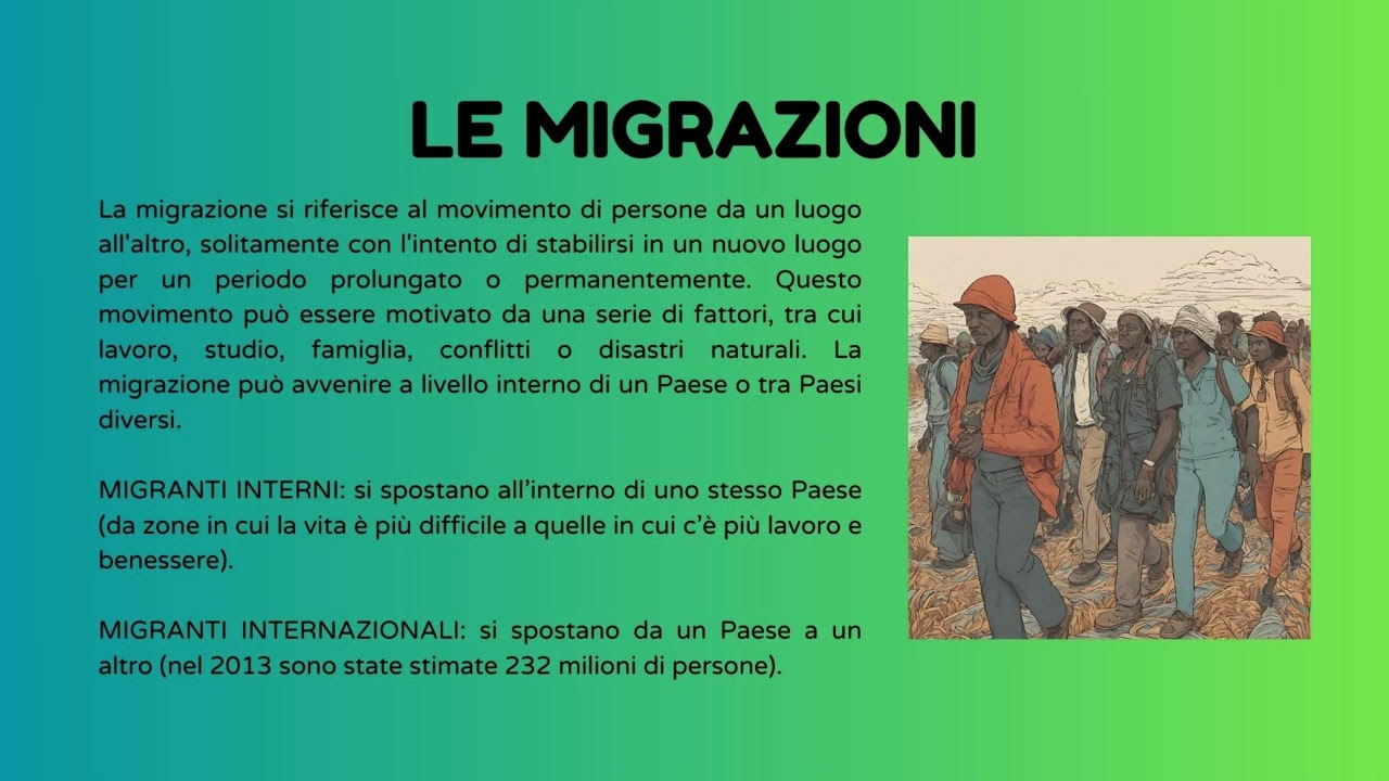 L'urbanizzazione e le migrazioni