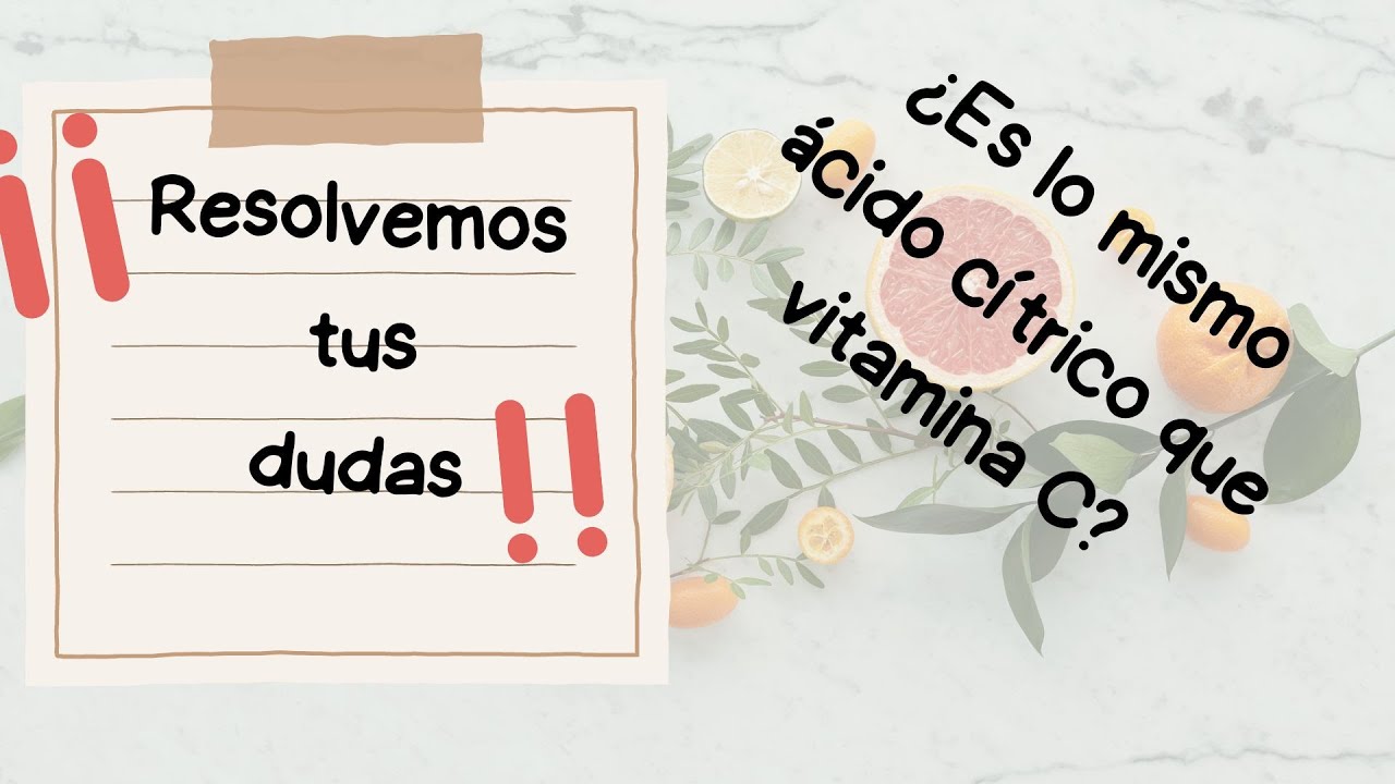 ¿Es lo mismo ÁCIDO cítrico que VITAMINA C? 🤔🤔