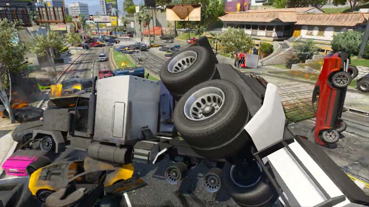 GTA V Los Santos NPC Stunt Jump Challenge — Insane Mini Ramp Action!