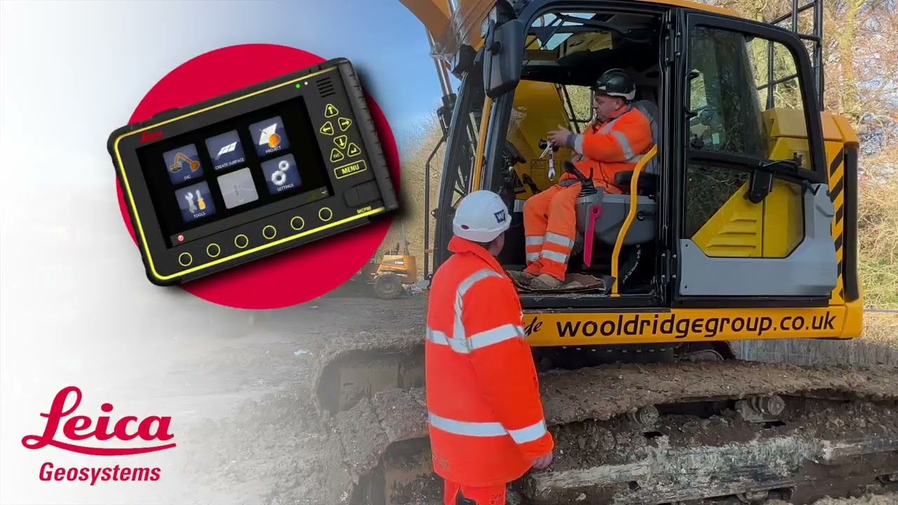 JCB 245XR excavator for Wooldridge Group fitted with 3D machine control from Leica Geosystems
