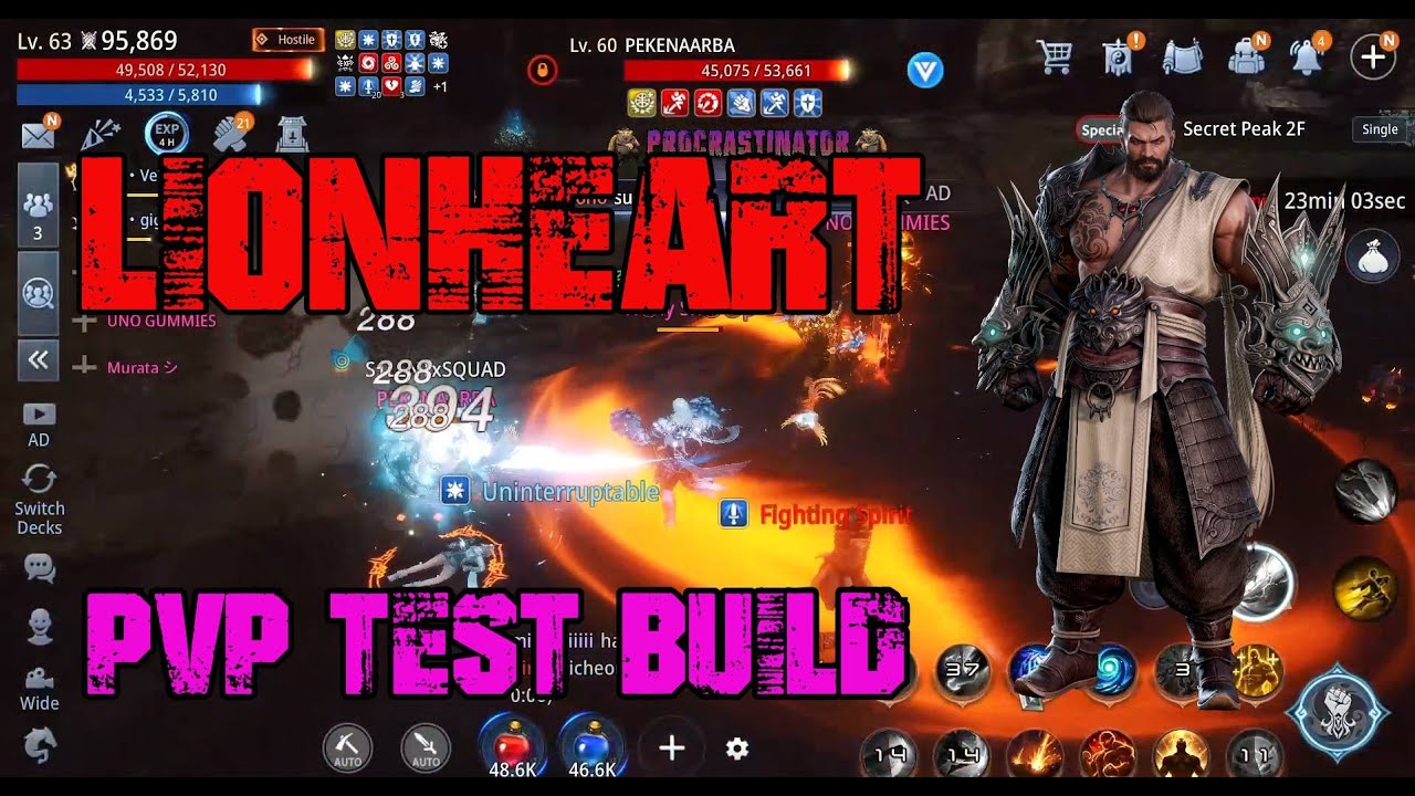 MIR 4 | LIONHEART | PVP TEST BUILD #mir4 #wemade #mmorpg #pvp
