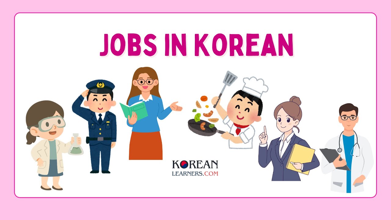 Jobs in Korean | Korean Vocabulary for Beginners #koreanvocabulary #jobsinkorean #learnkorean