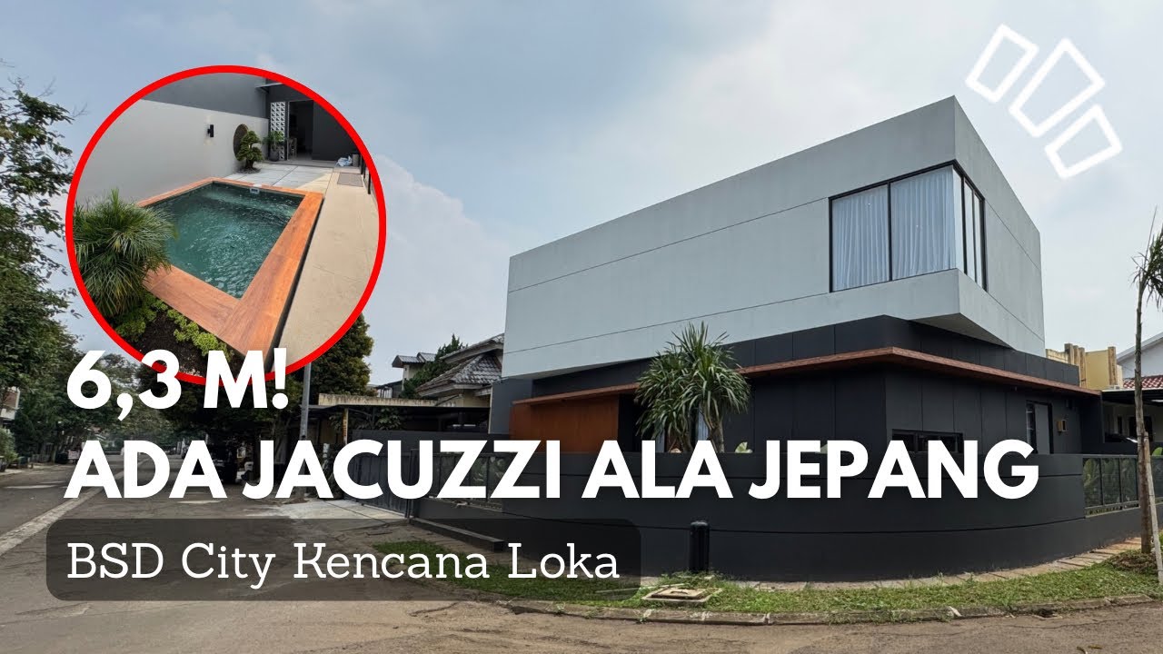 6,3 M | Rumah Mewah Ala Jepang di BSD City | Full Furnish + Zen Garden + Jacuzzi | Kencana Loka BSD