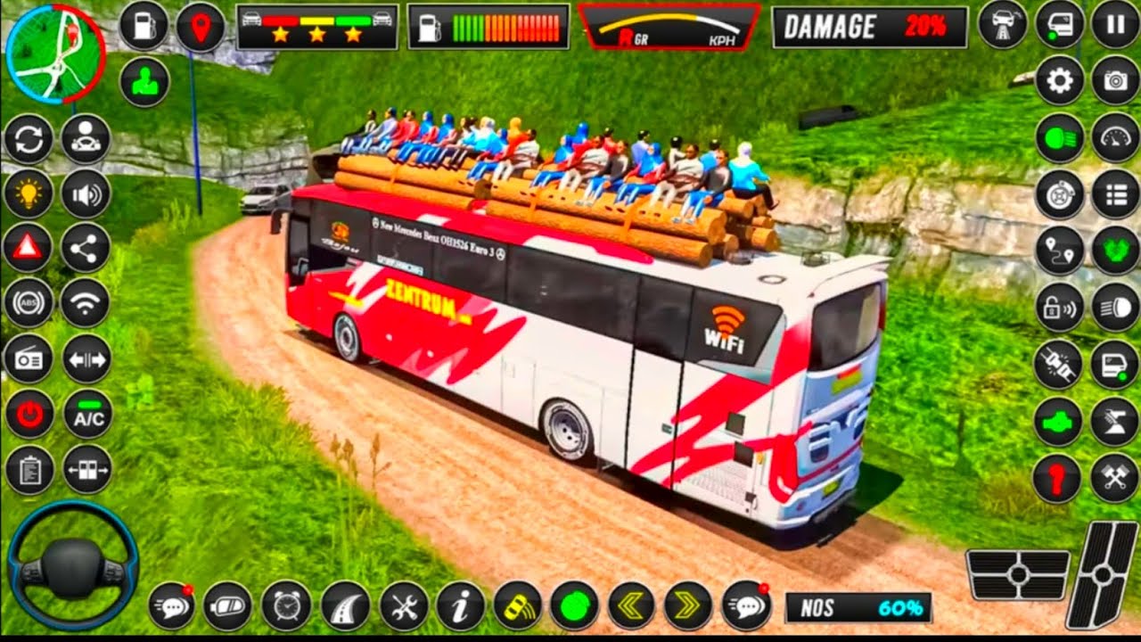 Rooftop Passenger Bus Wala Game । Bus Simulator Gameplay - Android Games Bus 3D Simulator #bus