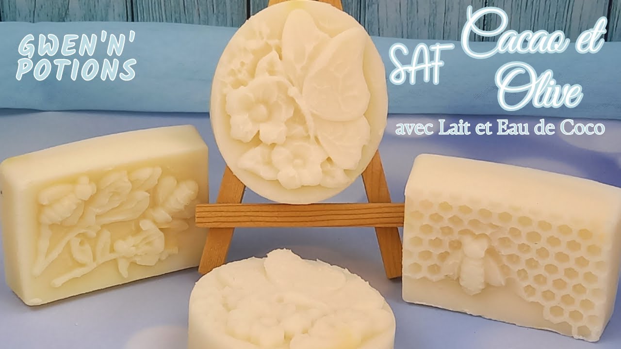 Savon Cacao- Olive avec Lait et Eau de Coco (avec recette et commentaire)