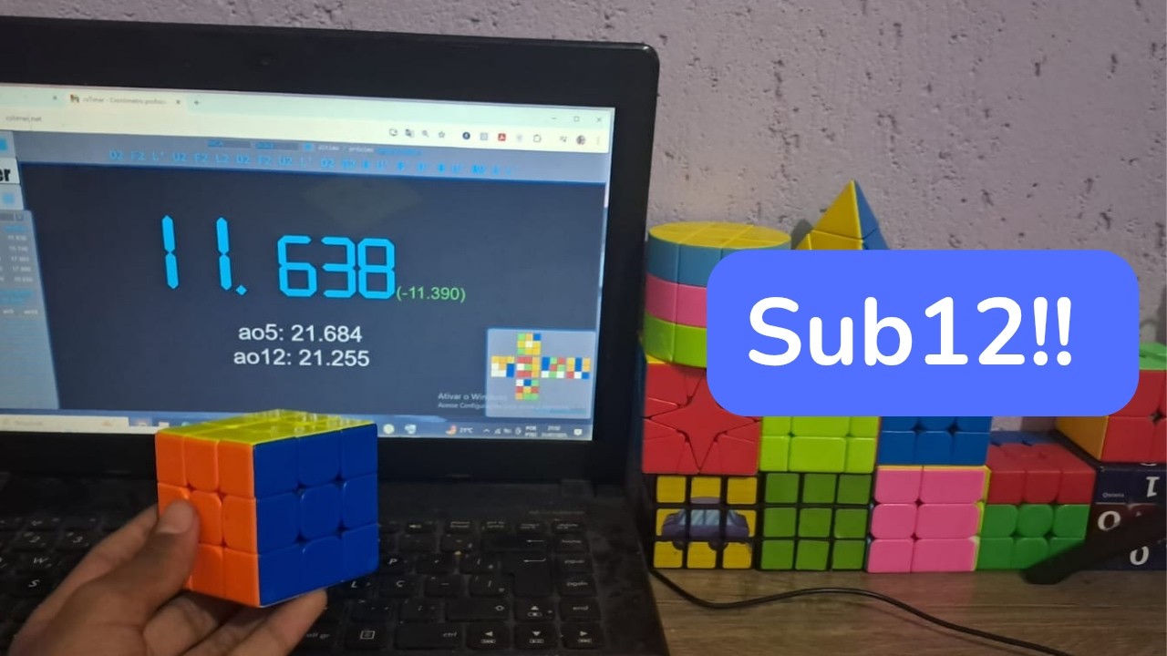 Bati meu RECORDE no cubo mágico em 11 SEGUNDOS!! 🤩