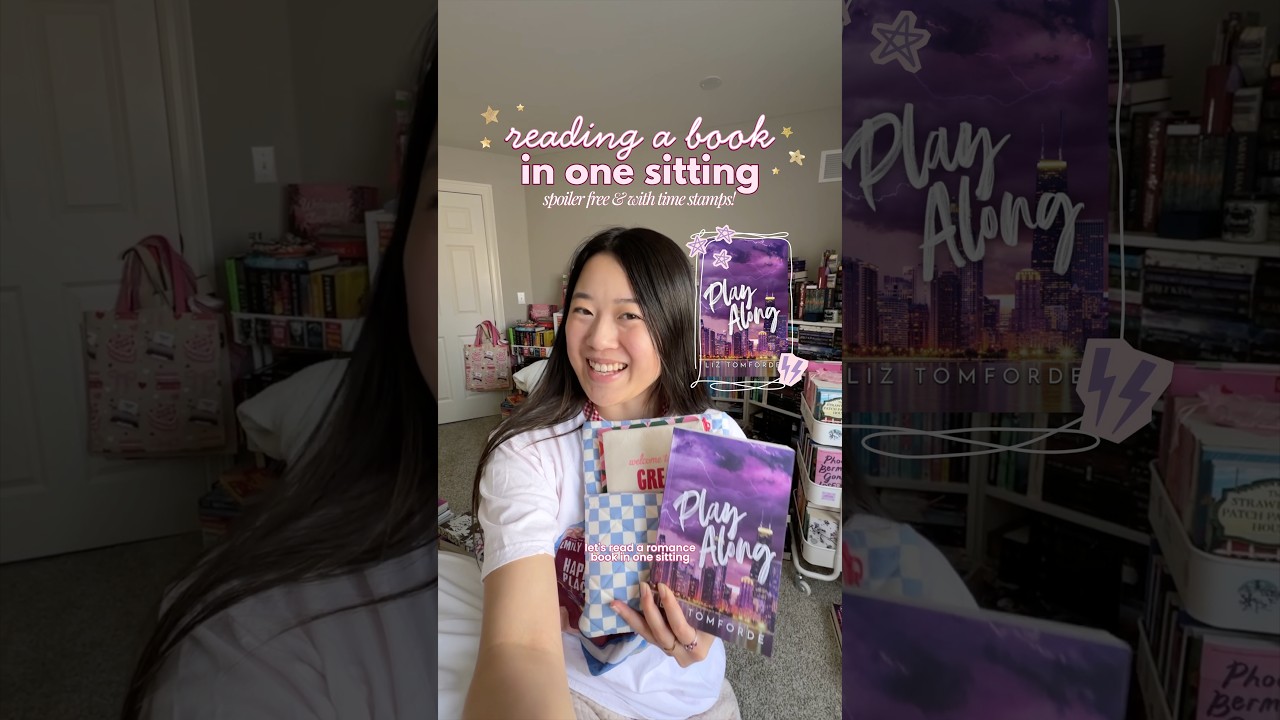 read a romance book with me in one sitting! 🪻🌸📖 #readwithme #readingvlog #romancebooks #booktube