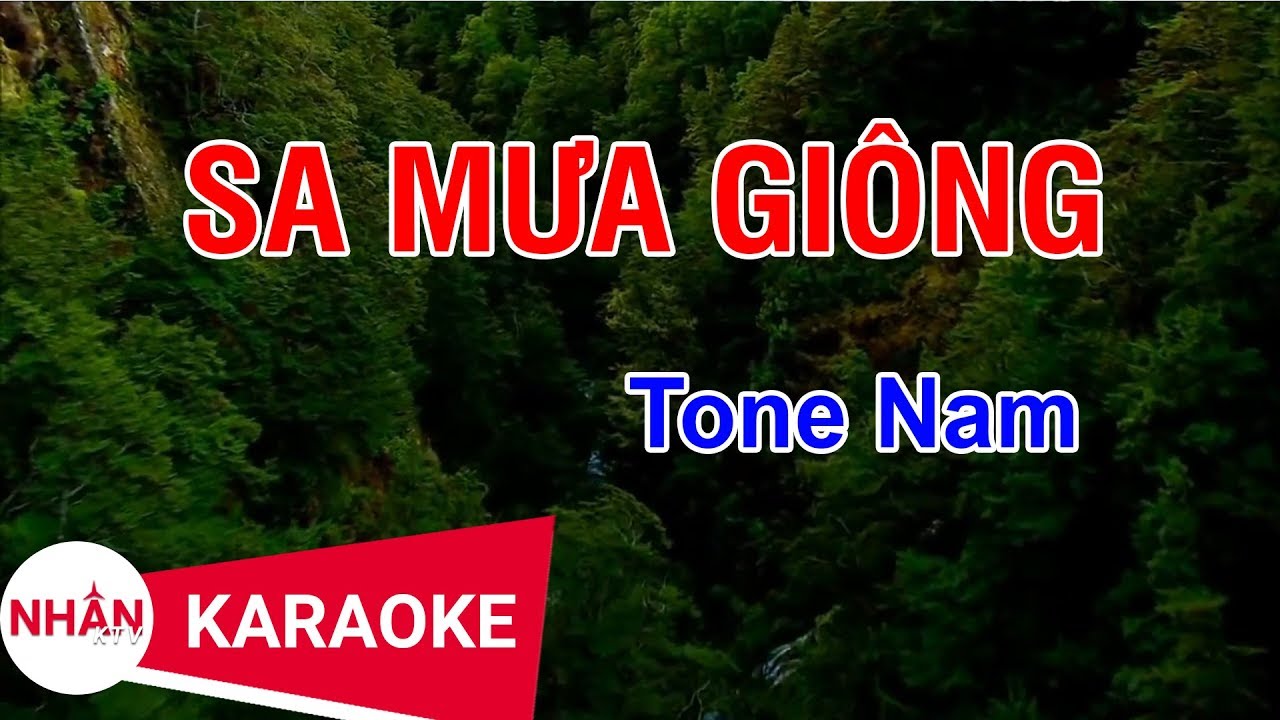Sa Mưa Giông (Karaoke Beat) - Tone Nam | Nhan KTV