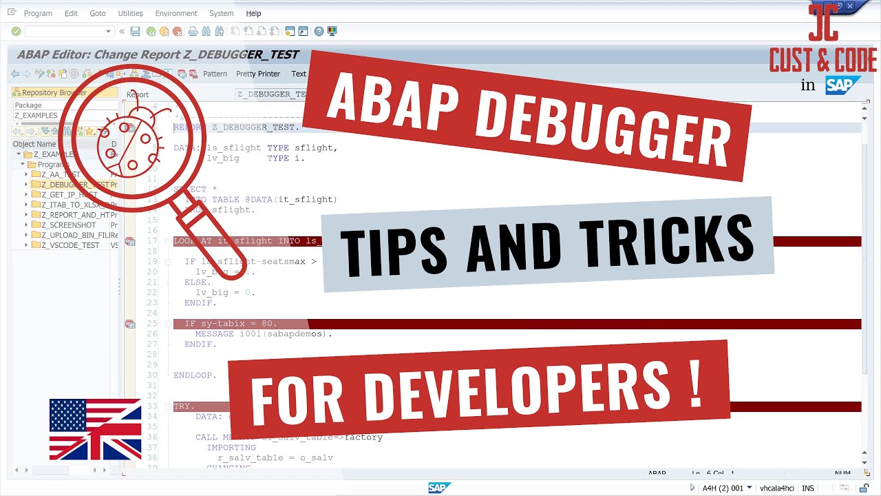 ABAP Debugger — полезные советы и рекомендации для разработчиков на английском языке
