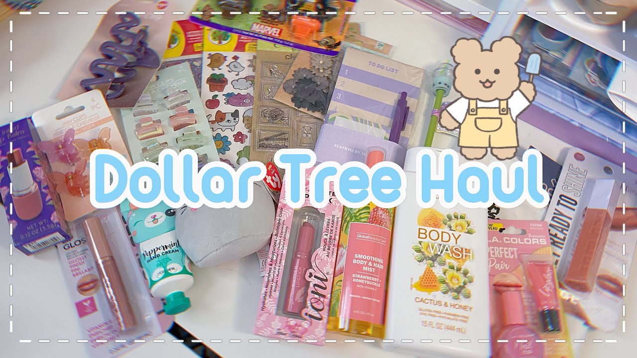 ✨dollar tree haul #dollartree #dollartreehaul #kawaii #haul #lipgloss #stationery