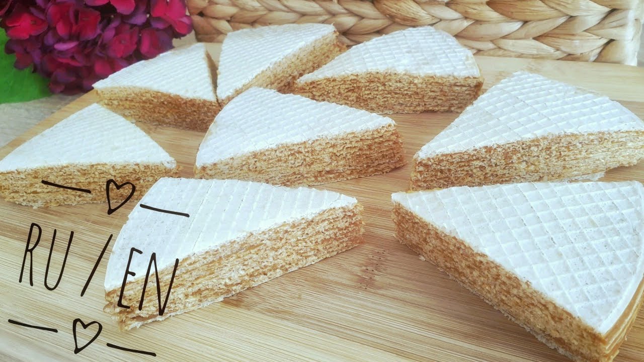 Лакомство из детства😍 Только 2 ингредиента👍 / Wafers cake. Only 2 ingredients!
