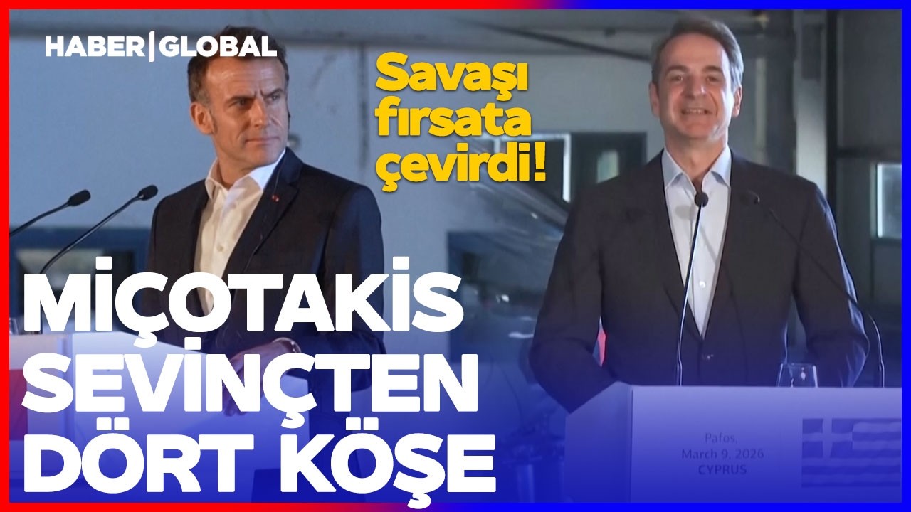 Miçotakis Savaşı Fırsata Çevirdi! Macron Savaş Uçaklarını Kıbrıs'a Yığınca Göbek Atmadığı Kaldı!
