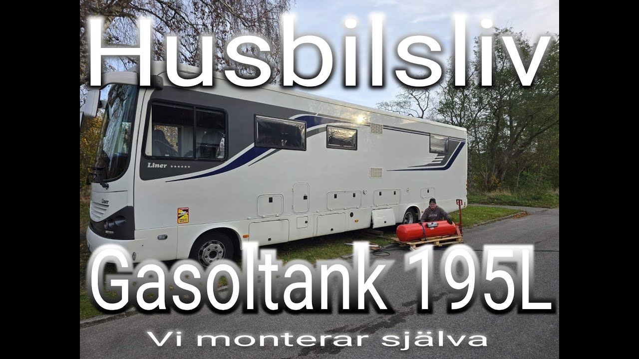 Vi monterar en ny Gasol/LPG tank själva vi bygger fästen och drar gasol ledningar och LPG tankning