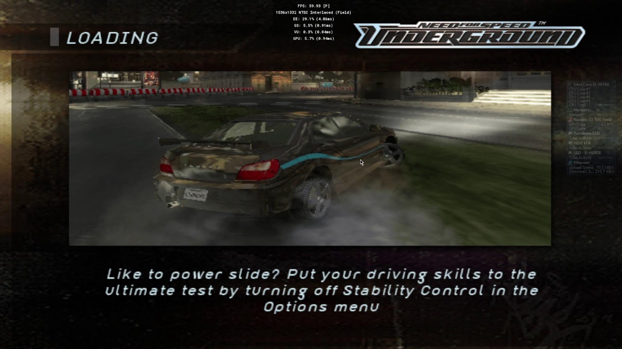 Need for Speed Underground 1 _ ps2 pro